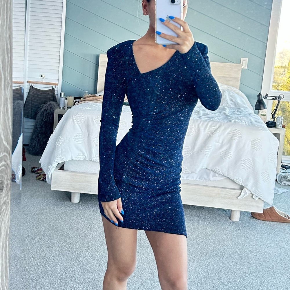 AQUA Blue Evening Dress